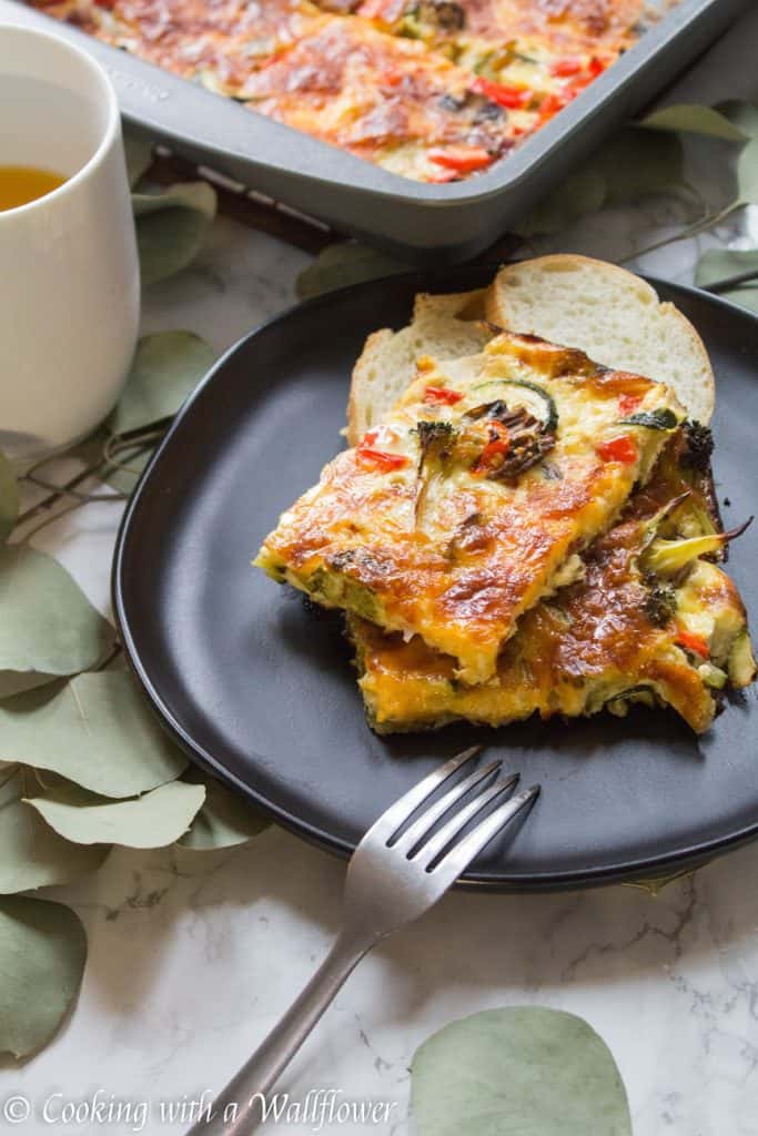 Roasted Vegetable, Bacon, and Egg Breakfast Casserole