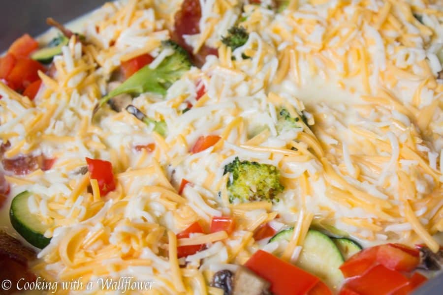 Roasted Vegetable, Bacon, and Egg Breakfast Casserole