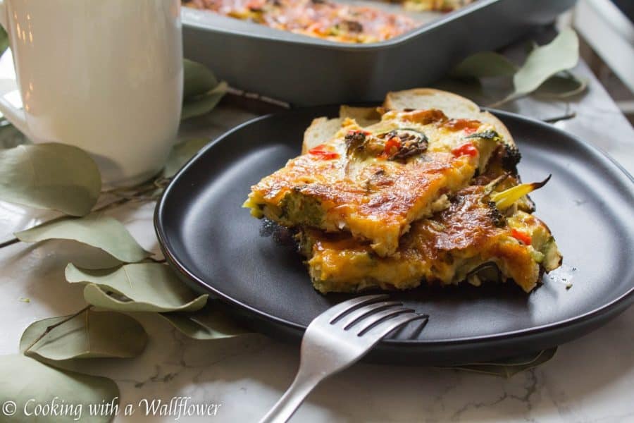 Roasted Vegetable, Bacon, and Egg Breakfast Casserole