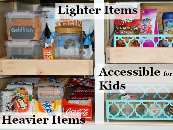 Overwhelmed by how much there is to organize in your house? Start one room at a time! In this post I'm sharing 10 cheap and easy kitchen organization tips, from tupperware lids and kids snacks to pans and cleaning products. | Ask Anna