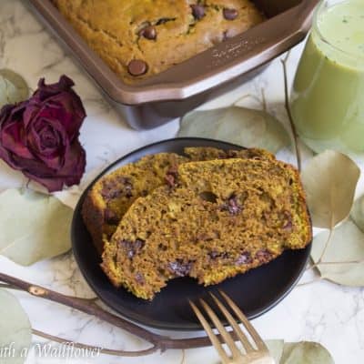 Matcha Green Tea Chocolate Chip Bread