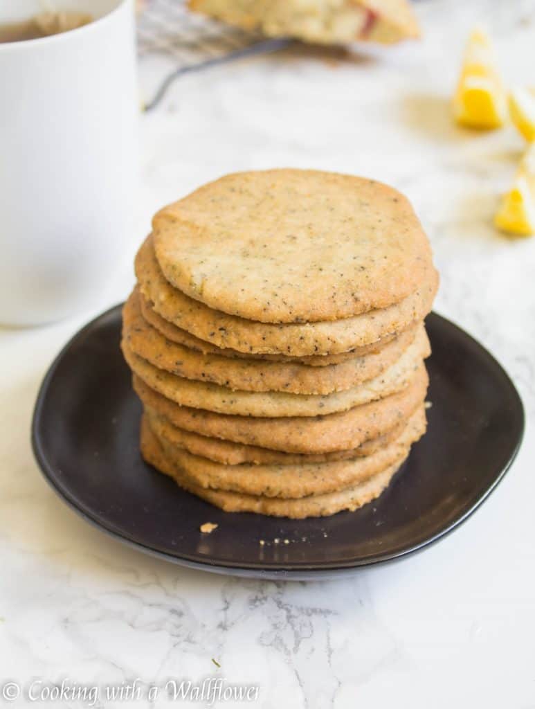 These buttery cookies are everything you love from a shortbread cookie and they're packed with flavor from Earl Grey Tea. They are the perfect snack. | Cooking with a Wallflower