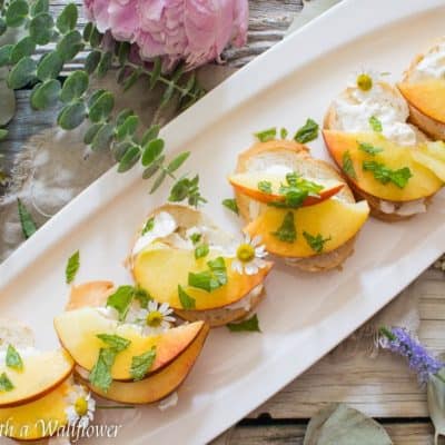 Peach Burrata Toast