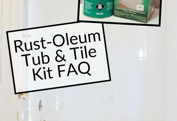 A few years ago I refinished my bathtub with Rust-Oleum Tub and Tile Transformation and received a ton of questions. Now I've answered them all for you on this handy FAQ post! | Ask Anna