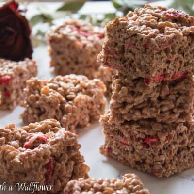 Strawberry Chocolate Rice Crispy Treats