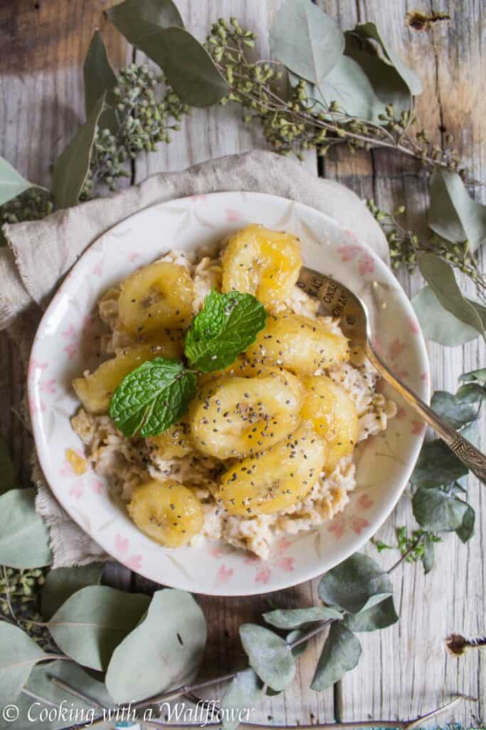 Caramelized Banana Almond Oatmeal