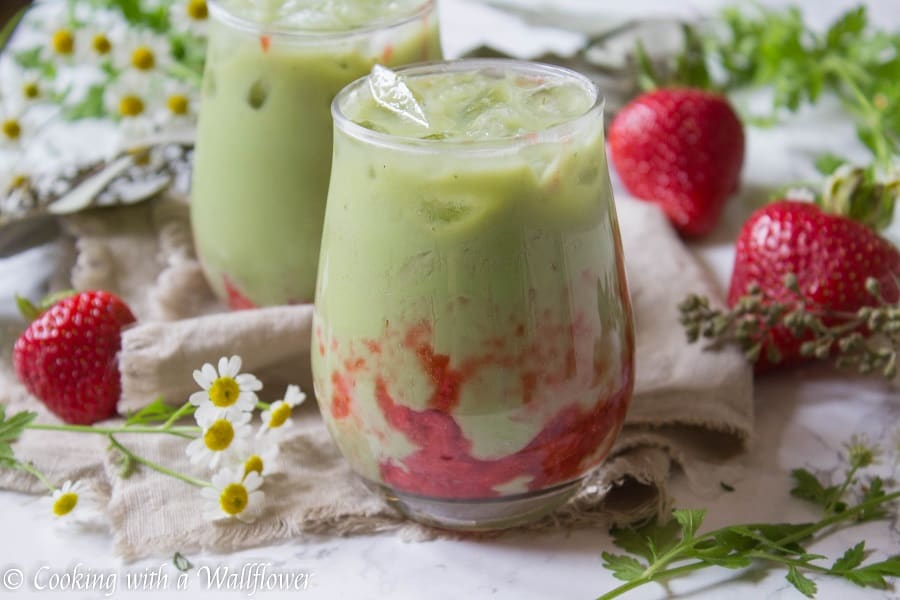 Iced Strawberry Matcha Latte