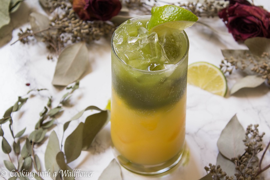 Classic champagne and orange juice, but topped with matcha; a fun twist on a favorite classic, this sparkling matcha mimosa is sure to be a new favorite! | Ask Anna