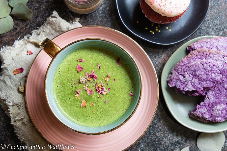 Matcha Rose Latte