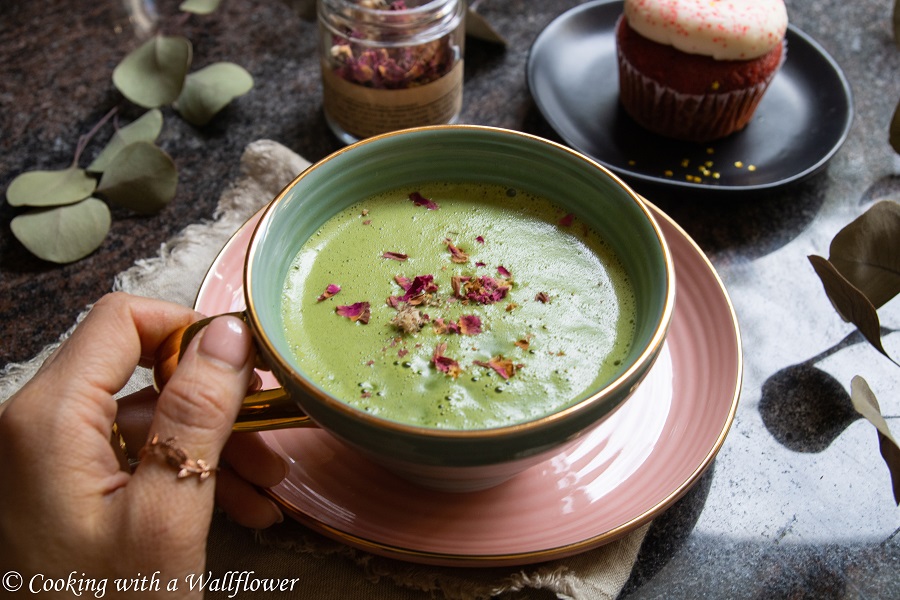 Matcha Rose Latte