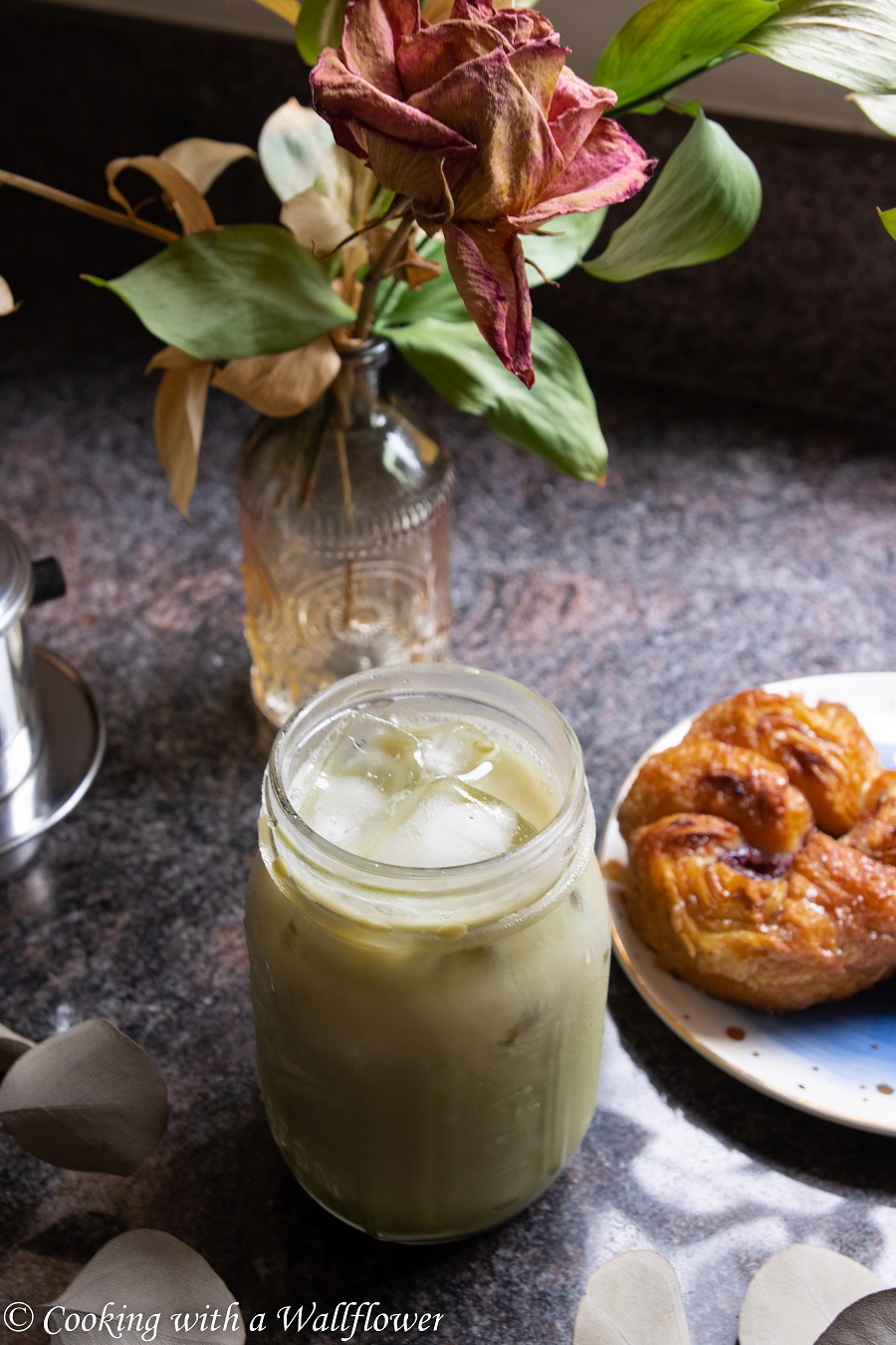 Vietnamese Style Iced Matcha Coffee