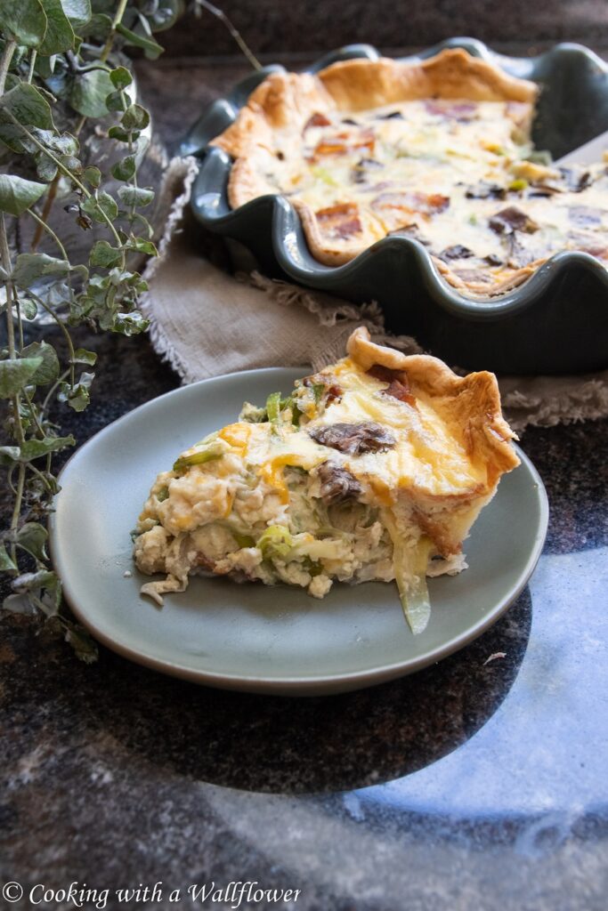 Bacon Mushroom Leek Quiche