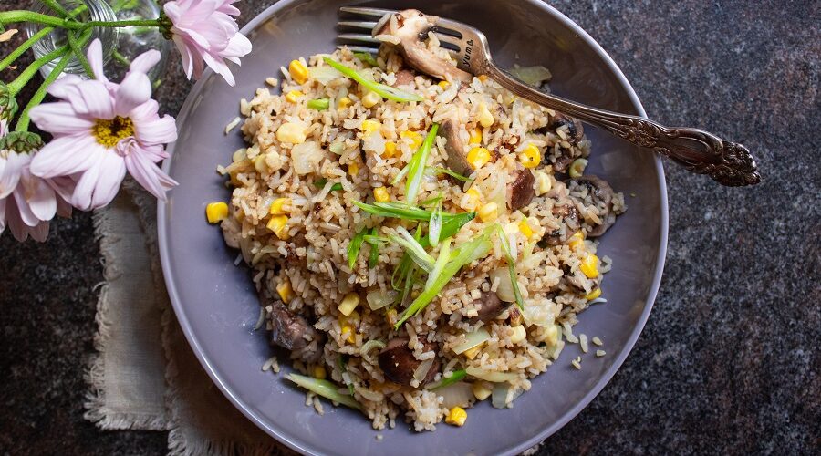 Black Pepper Mushroom Fried Rice