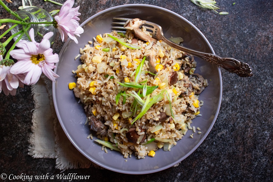 Black Pepper Mushroom Fried Rice