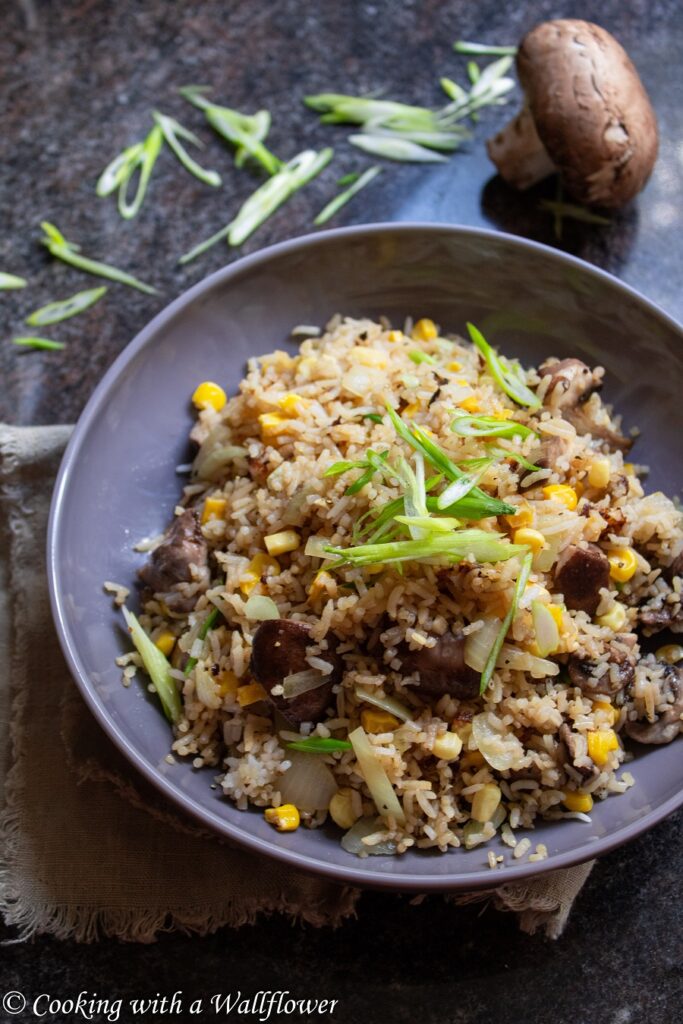 Black Pepper Mushroom Fried Rice