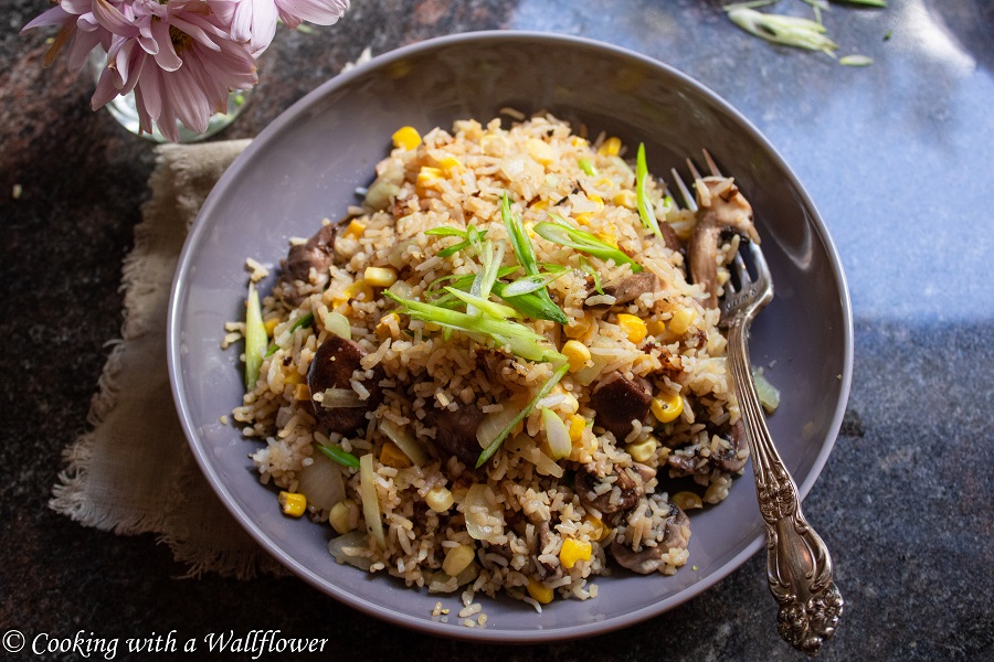 Black Pepper Mushroom Fried Rice