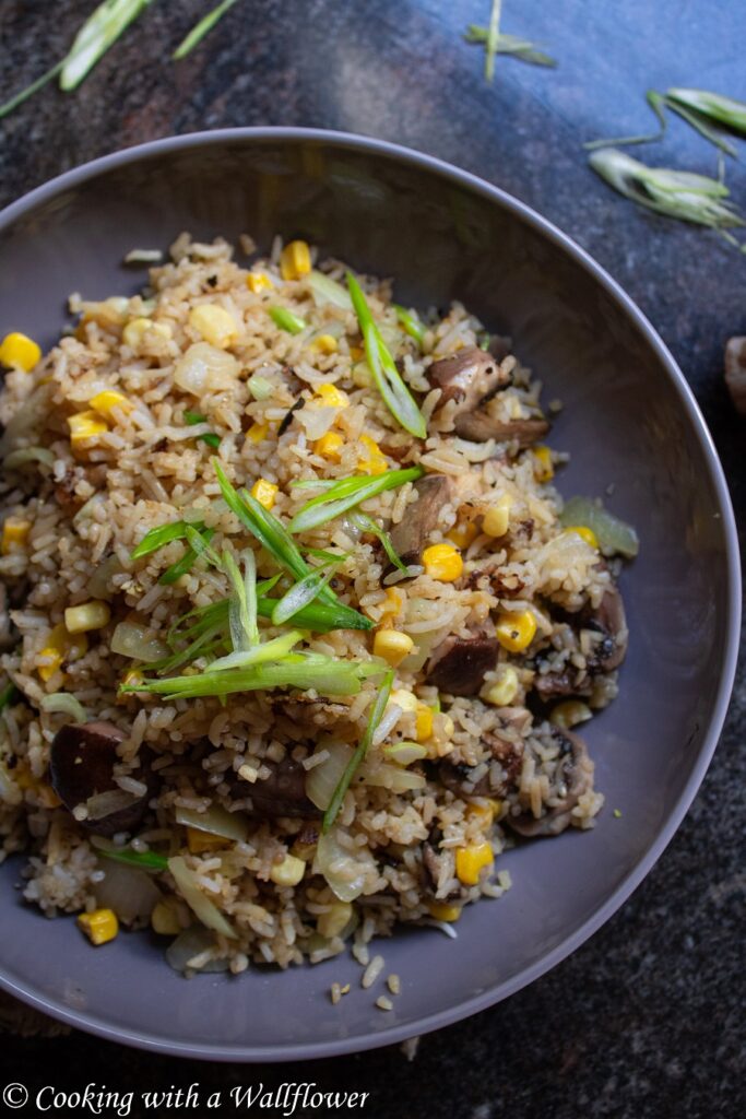 Black Pepper Mushroom Fried Rice