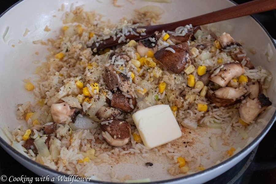 Black Pepper Mushroom Fried Rice