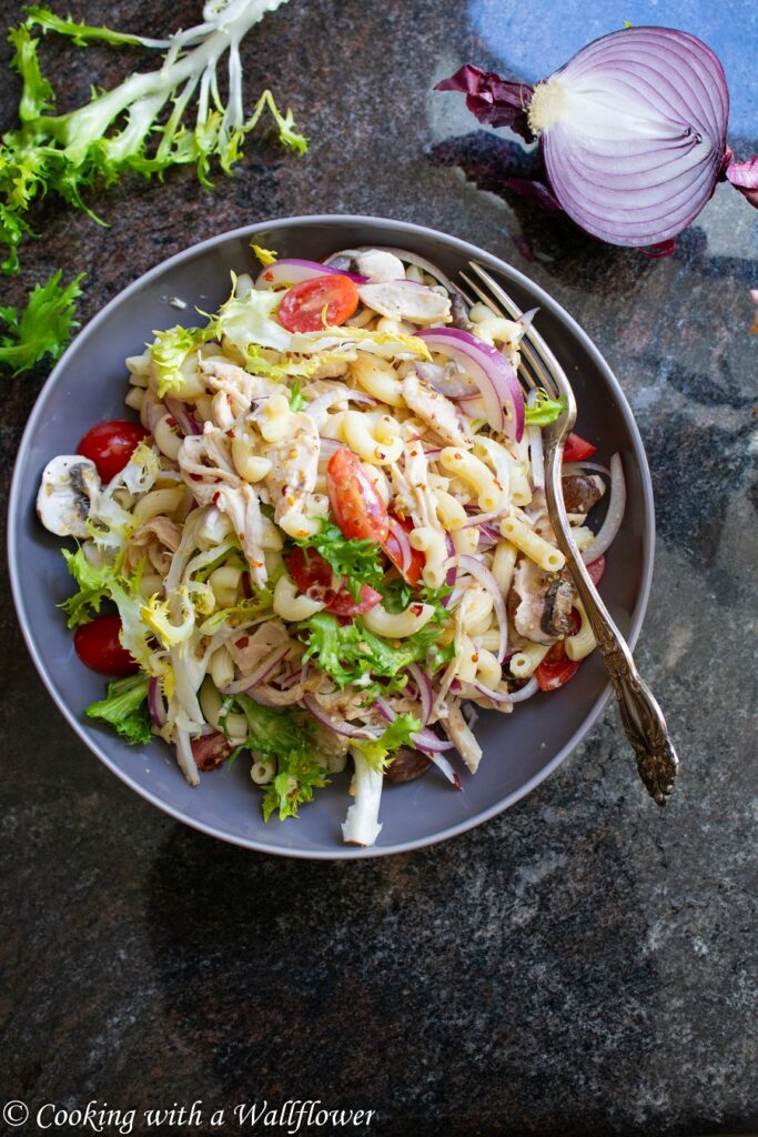 Honey Mustard Chicken Pasta Salad 