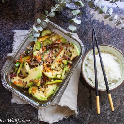 Honey Garlic Soy Avocado Cucumber Salad